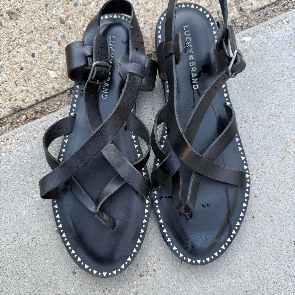 Lucky Brand Black Strappy Sandals
